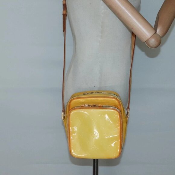 LOUIS VUITTON Monogram Vernis Wooster Bag Lime Yellow M91075 LV Auth ep9753 - Picture 6 of 16